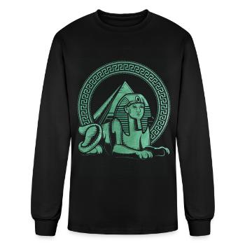 Egypt Sphinx Art Pyramids - Men's Long Sleeve T-Shirt - black - Front