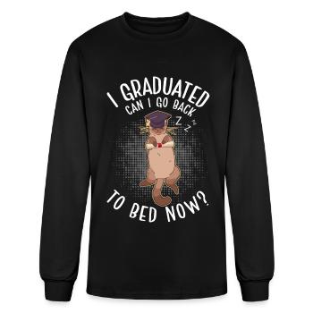 Graduation Cat Graduated Student - Men's Long Sleeve T-Shirt - black - Front