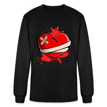 Broken Heart Breakup Divorce Ex Couple - Men's Long Sleeve T-Shirt - black - Front