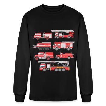 Ambulance Fire Trucks - Men's Long Sleeve T-Shirt - black - Front