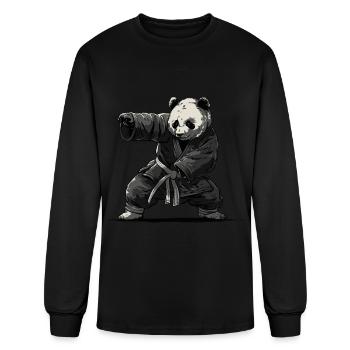 Panda Aikido - Men's Long Sleeve T-Shirt - black - Front