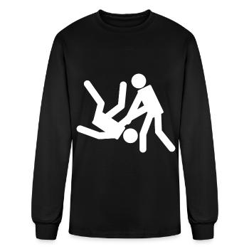 Aikido Stickman - Men's Long Sleeve T-Shirt - black - Front