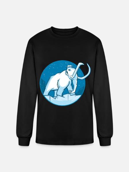 Winter Mammoth Prehistoric Elephant - Men's Long Sleeve T-Shirt - black
