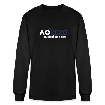 australian open logo - Men's Long Sleeve T-Shirt - black - Front
