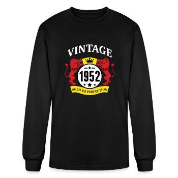 Vintage 1952 Aged to Perfection - Men's Long Sleeve T-Shirt - black - Front