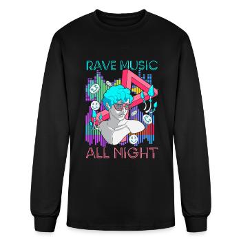 Techno House Music Music Dubstep - Men's Long Sleeve T-Shirt - black - Front