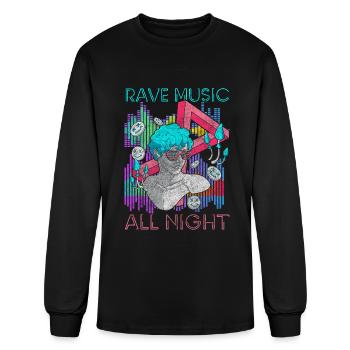 Rave Electro Hardstyle - Men's Long Sleeve T-Shirt - black - Front