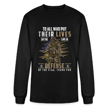 War Weapon Dog Tag World Peace - Men's Long Sleeve T-Shirt - black - Front