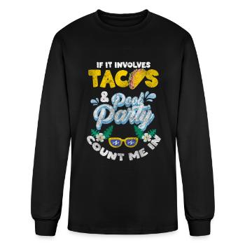 Swimming Pool Summer - Men's Long Sleeve T-Shirt - black - Front