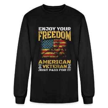 USA War Citizen - Men's Long Sleeve T-Shirt - black - Front