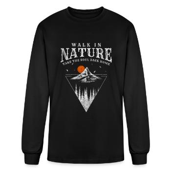 Climbers Mountains View Goal - Men's Long Sleeve T-Shirt - black - Front