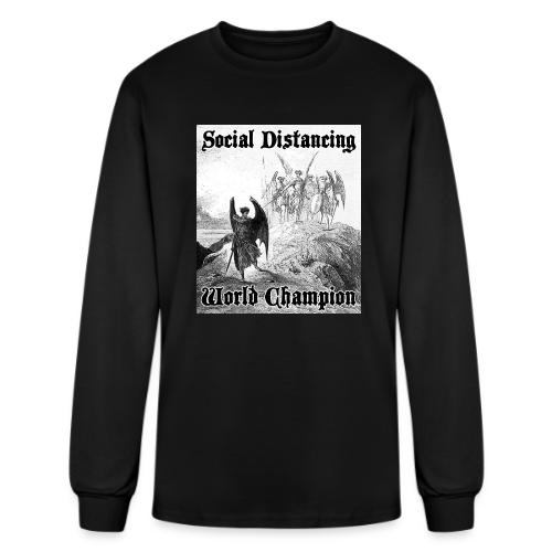 Social Distancing World Champion - Men's Long Sleeve T-Shirt