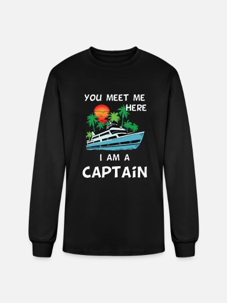 Captain Boat yacht - Men's Long Sleeve T-Shirt - black