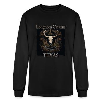 USA vacation in Texas: Longhorn Caverns - Men's Long Sleeve T-Shirt - black - Front