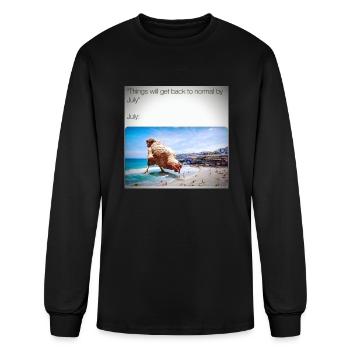 July hen at the beach - Men's Long Sleeve T-Shirt - black - Front