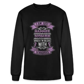 Sea Horses Marine Life Aquarium - Men's Long Sleeve T-Shirt - black - Front