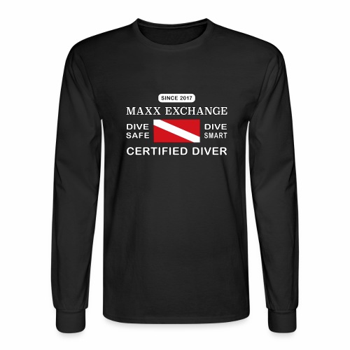 Maxx Exchange Certified Diver Wetsuit Snorkel. - Men's Long Sleeve T-Shirt