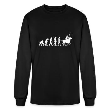 Polo - Men's Long Sleeve T-Shirt - black - Front