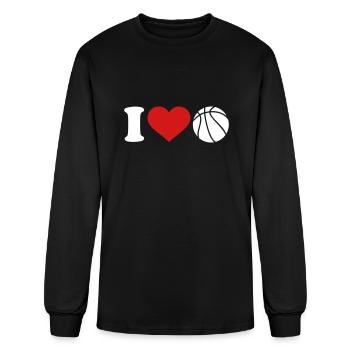 I love Basketball - Men's Long Sleeve T-Shirt - black - Front