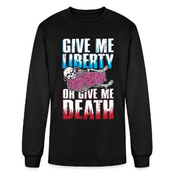 Give me liberty or give me death | latitude - Men's Long Sleeve T-Shirt - black - Front