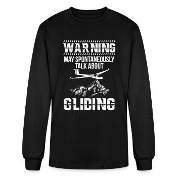 Glider Pilot | Gliding Soaring Soar Thermals Gifts - Men's Long Sleeve T-Shirt - black - Front