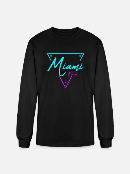 Miami Florida - Men's Long Sleeve T-Shirt - black