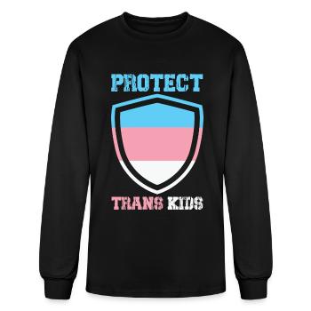 Protect Trans Kids - Men's Long Sleeve T-Shirt - black - Front