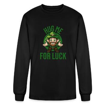 Hug Me For Luck - Men's Long Sleeve T-Shirt - black - Front