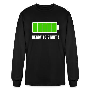 READY TO START - Men's Long Sleeve T-Shirt - black - Front