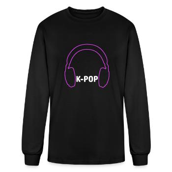 Kpop Style Korean Pop K-Pop Music - Men's Long Sleeve T-Shirt - black - Front