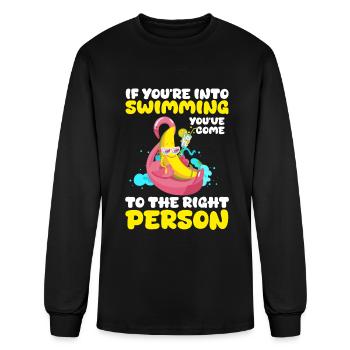 Pool Swimming Pool Cooling Off - Men's Long Sleeve T-Shirt - black - Front