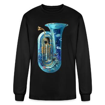 Tuba - Men's Long Sleeve T-Shirt - black - Front