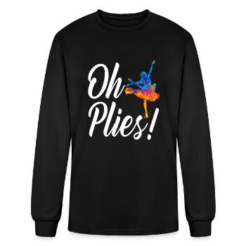 Dance Dancer Line Dance Tap Dance Ballet Bend - Men's Long Sleeve T-Shirt - black - Front