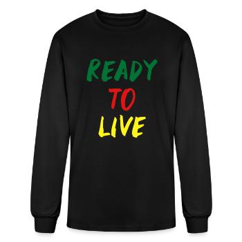 Ready To Live - Men's Long Sleeve T-Shirt - black - Front