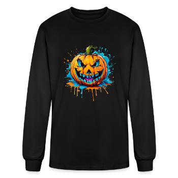 Scary Pumpkin - Men's Long Sleeve T-Shirt - black - Front