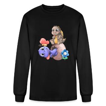 Funny Dinosaur Company - Men's Long Sleeve T-Shirt - black - Front