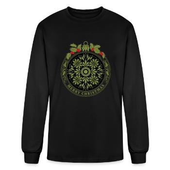 Merry Christmas Ornament - Men's Long Sleeve T-Shirt - black - Front