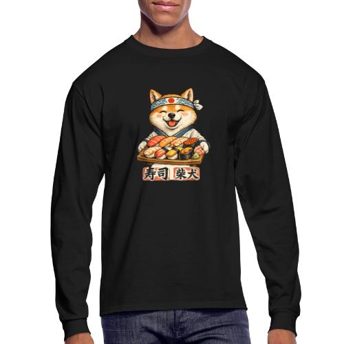 Funny Shiba Inu Sushi Kawaii Dog Tee - Men's Long Sleeve T-Shirt