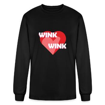 XpressLove Wink wink - Men's Long Sleeve T-Shirt - black - Front