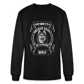 Husky Master Siberia Dog School - Men's Long Sleeve T-Shirt - black - Front