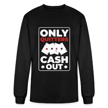 Poker Card Skat Play - Men's Long Sleeve T-Shirt - black - Front