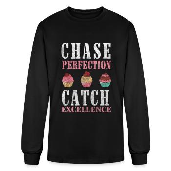 Gâteau Cupcake Pâtisserie Bonbons - T-shirt à manches longues Homme - noir - Devant