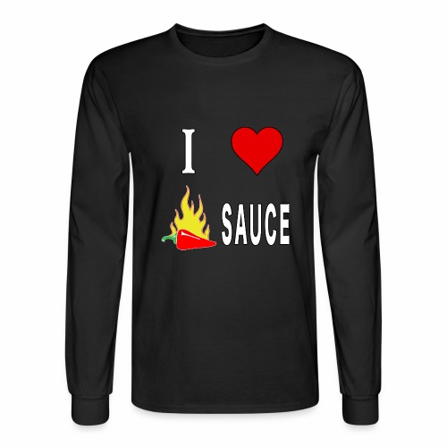 I Love Spicy Habanero Pepper Chicken Wings Sauce. - Men's Long Sleeve T-Shirt