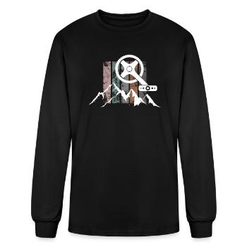 MTB Mountains Mountain biker Mountain bike - Men's Long Sleeve T-Shirt - black - Front