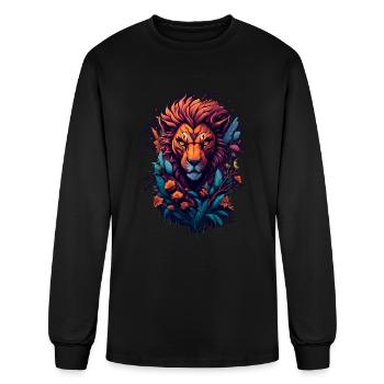 Abstract lion - Men's Long Sleeve T-Shirt - black - Front
