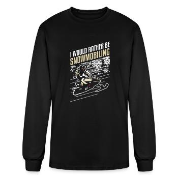 Snow Mobiling - Men's Long Sleeve T-Shirt - black - Front