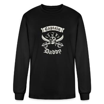 Captain Daddy - Men's Long Sleeve T-Shirt - black - Front
