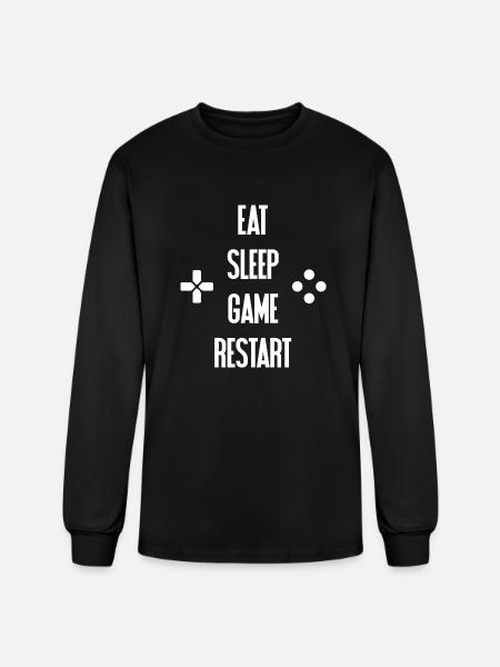 Eat Sleep Game Restart - Men's Long Sleeve T-Shirt - black