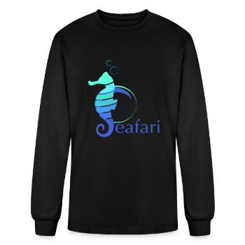sea horse seafari - Men's Long Sleeve T-Shirt - black - Front