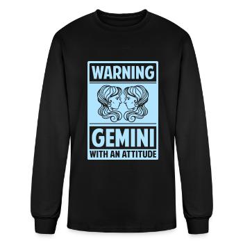 Gemini June Astrology Date Of Birth - Men's Long Sleeve T-Shirt - black - Front